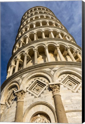 Framed Low-Angle View Of Leaning Tower Of Pisa, Tuscany, Italy Print