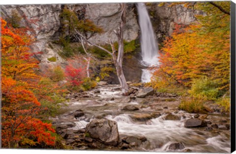 Framed Argentina, Patagonia Waterfall Print