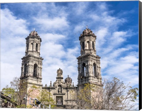 Framed San Hipolito Church, Mexico City Print