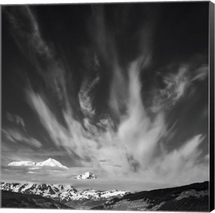 Framed St Elias Peak, Wrangell-St Elias National Park, Alaska Print