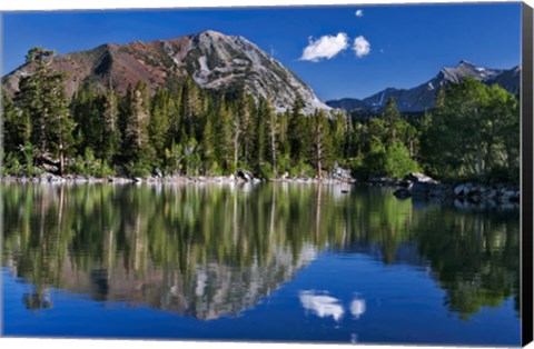 Framed California Reflections In Sherwin Lake Print