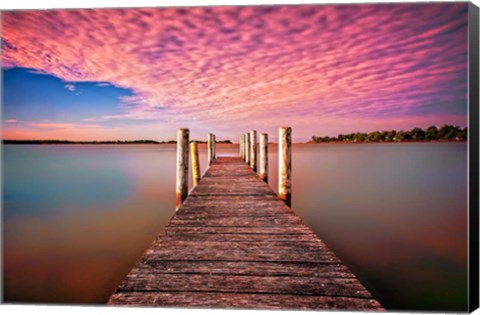 Framed Pink Pier Print