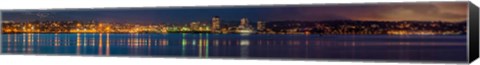 Framed Nanaimo Night Panorama Print