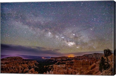 Framed Milky Way over Bryce Canyon Print