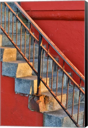 Framed Stairs Coquille River Lighthouse, Bullards Beach State Park, Oregon Print