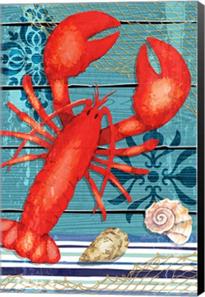 Framed New England Lobster Print