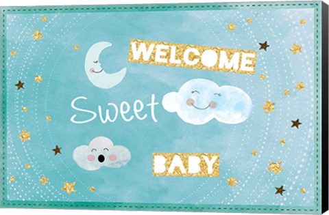 Framed Welcome Sweet Baby Print