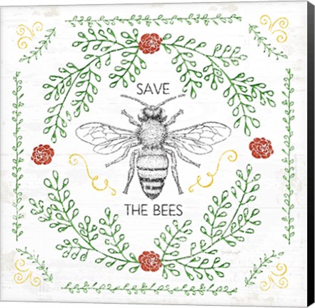 Framed Save the Bees Print