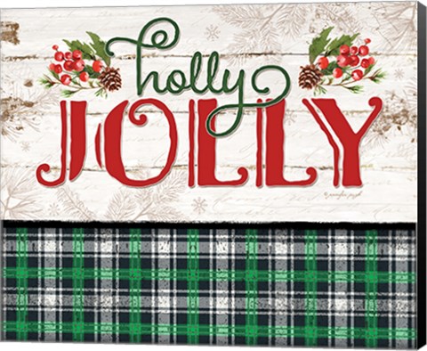 Framed Holly Jolly Print