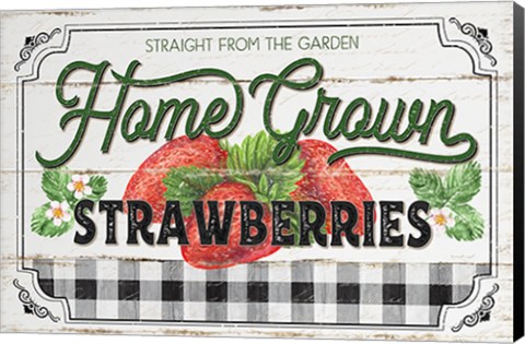 Framed Home Grown Strawberries Print