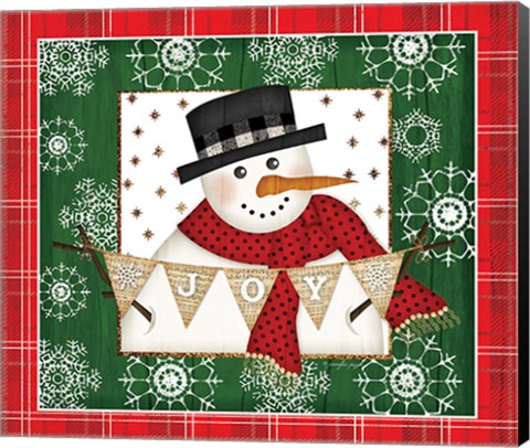 Framed Joy Snowman Print