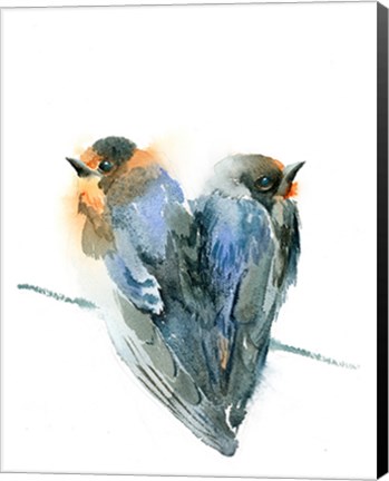 Framed Bird Love Print