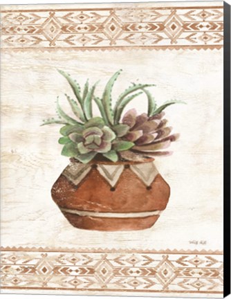 Framed Southwest Terracotta Succulents II Print