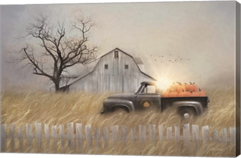 Framed Fall Pumpkin Harvest Print