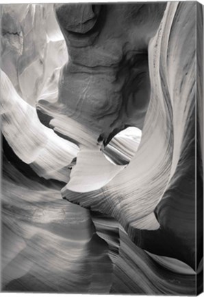 Framed Lower Antelope Canyon IX BW Print