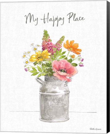 Framed Farmhouse Floral VIII Print