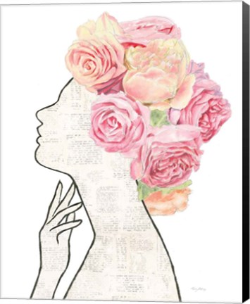 Framed She Dreams of Roses II Print