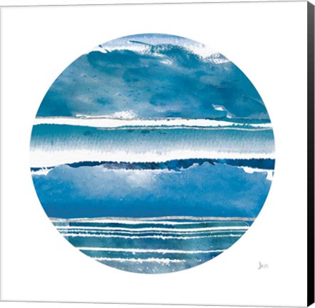 Framed By the Sea Circle Print