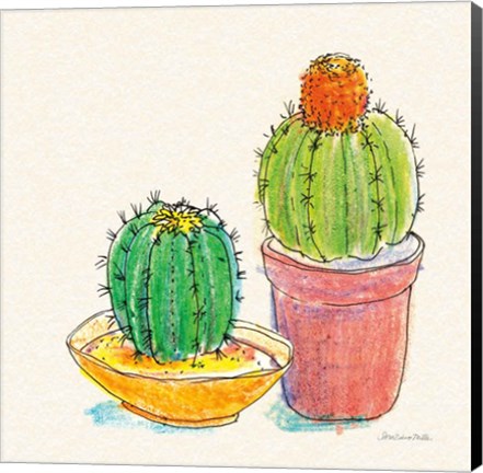 Framed Cacti Garden III Print