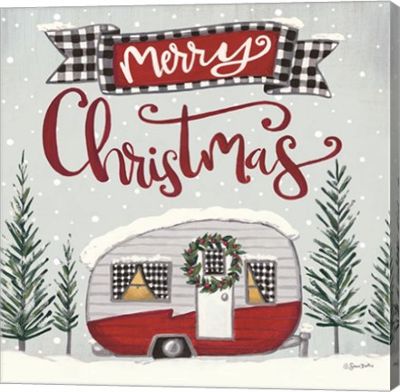 Framed Merry Christmas Camper Print