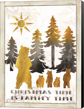 Framed Christmas Time is Family Time Print