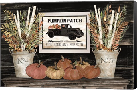 Framed Pumpkin Patch Still Life Print