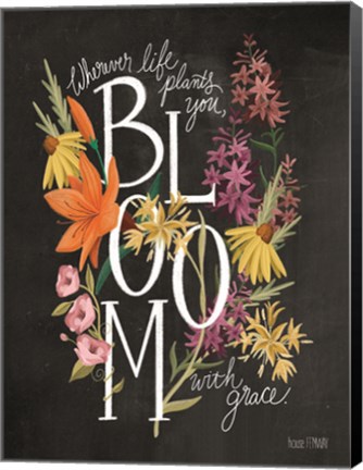 Framed Bloom with Grace Print