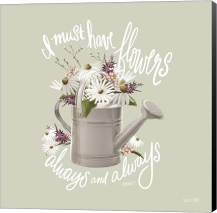 Framed Farmhouse Watering Can Print