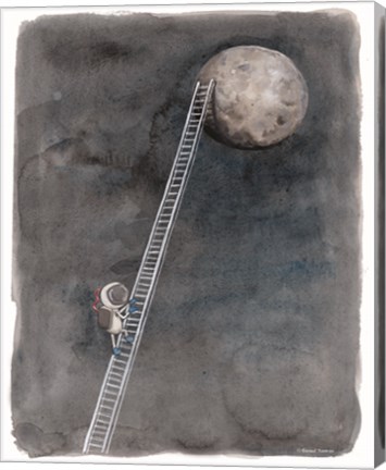 Framed Ladder to the Moon Print