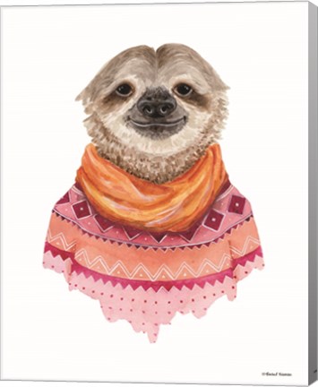 Framed Sloth in a Sweater Print