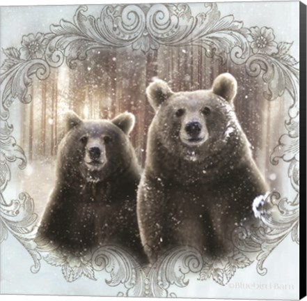 Framed Enchanted Winter Bears Print