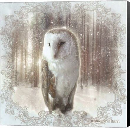 Framed Enchanted Winter Owl Print