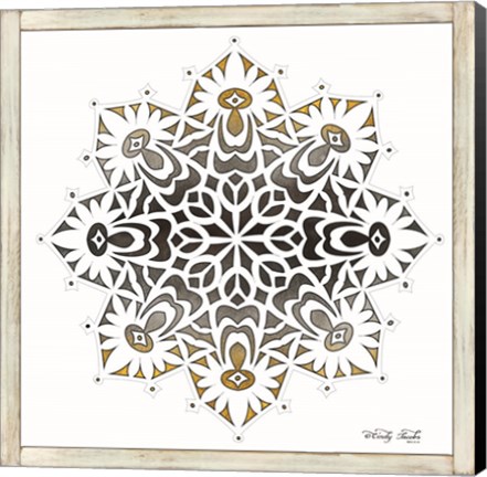 Framed Mandala on White Print
