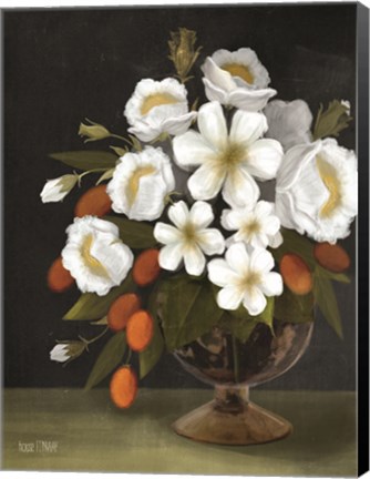 Framed Kumquats and Blooms Print