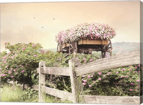 Framed Flower Wagon Print