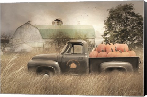 Framed Happy Harvest Truck Print