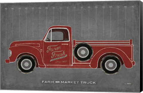 Framed Farm Truck Print