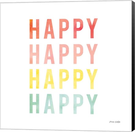 Framed Happy Happy Print