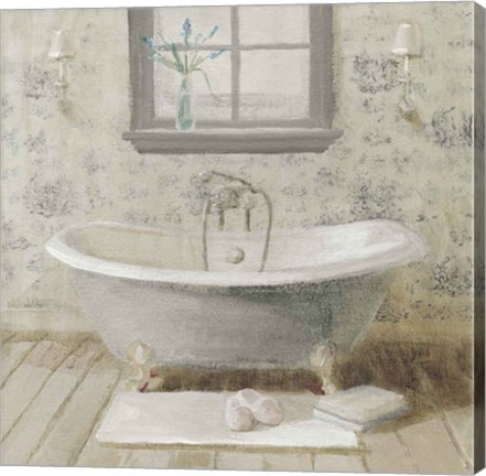 Framed Victorian Bath I Neutral Print