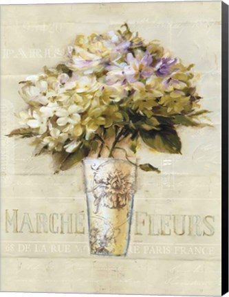 Framed Marche de Fleurs Bouquet Print