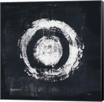 Framed Zen Circle II Black Crop Print