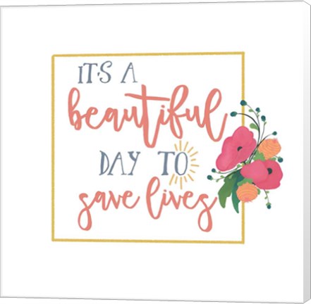 Framed Harriet Floral Nurse Inspiration I Print