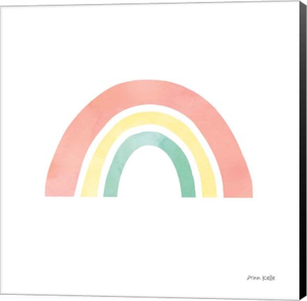 Framed Pastel Rainbow I Print