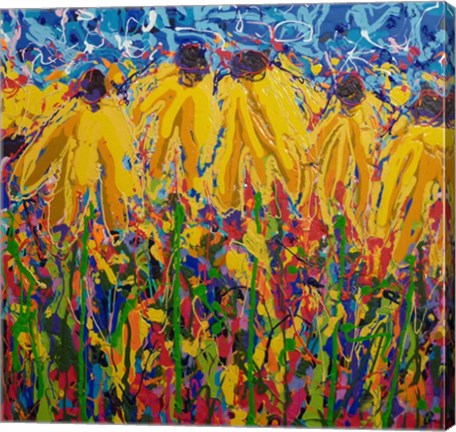 Framed Coneflower Chaos Print