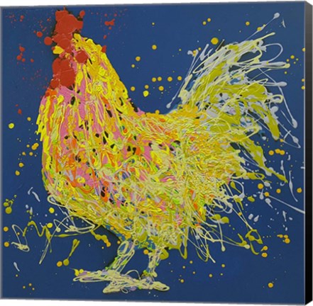 Framed Dante The Rooster Print