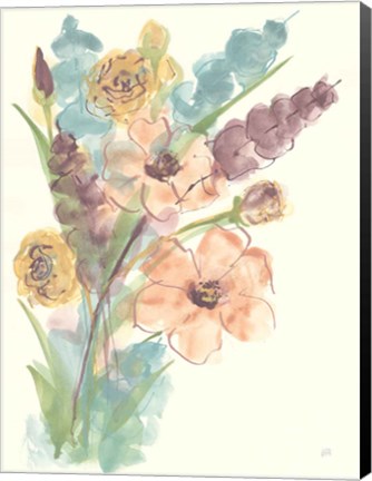 Framed Earthy Bouquet II Print