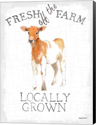 Framed Fresh off the Farm enamel Print