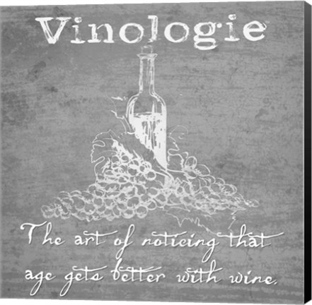 Framed Vinologie - Age Gets Better Whitewashed Print