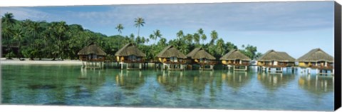 Framed Lagoon Resort, Island, Water, Beach, Bora Bora, French Polynesia, Print