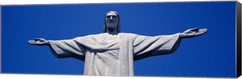 Framed Low Angle View Of The Christ The Redeemer Statue, Rio De Janeiro, Brazil Print